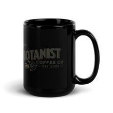 Load image into Gallery viewer, The Moody Botanist Black Glossy Mug
